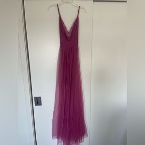 luxxel magenta tulle dress